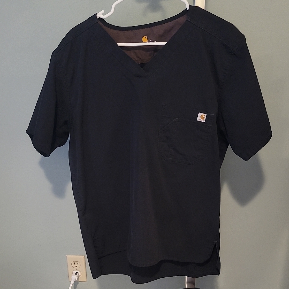 Carhartt Men's Black Scrub Top. Rip Stop